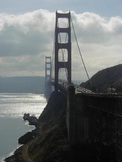 Golden Gate Bridge from north side lookout.  Not very good lighting from the north side unfortunately<br>Location: <a href="https://www.google.com/maps/search/?api=1&query=37.83242,-122.47973" target="_new">Golden Gate Bridge View Vista Point</a>
